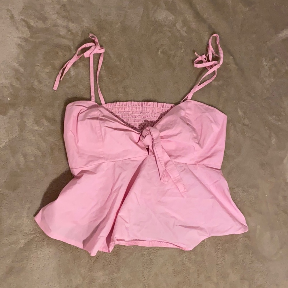 BABY PINK BABYDOLL STRAPPY TOP